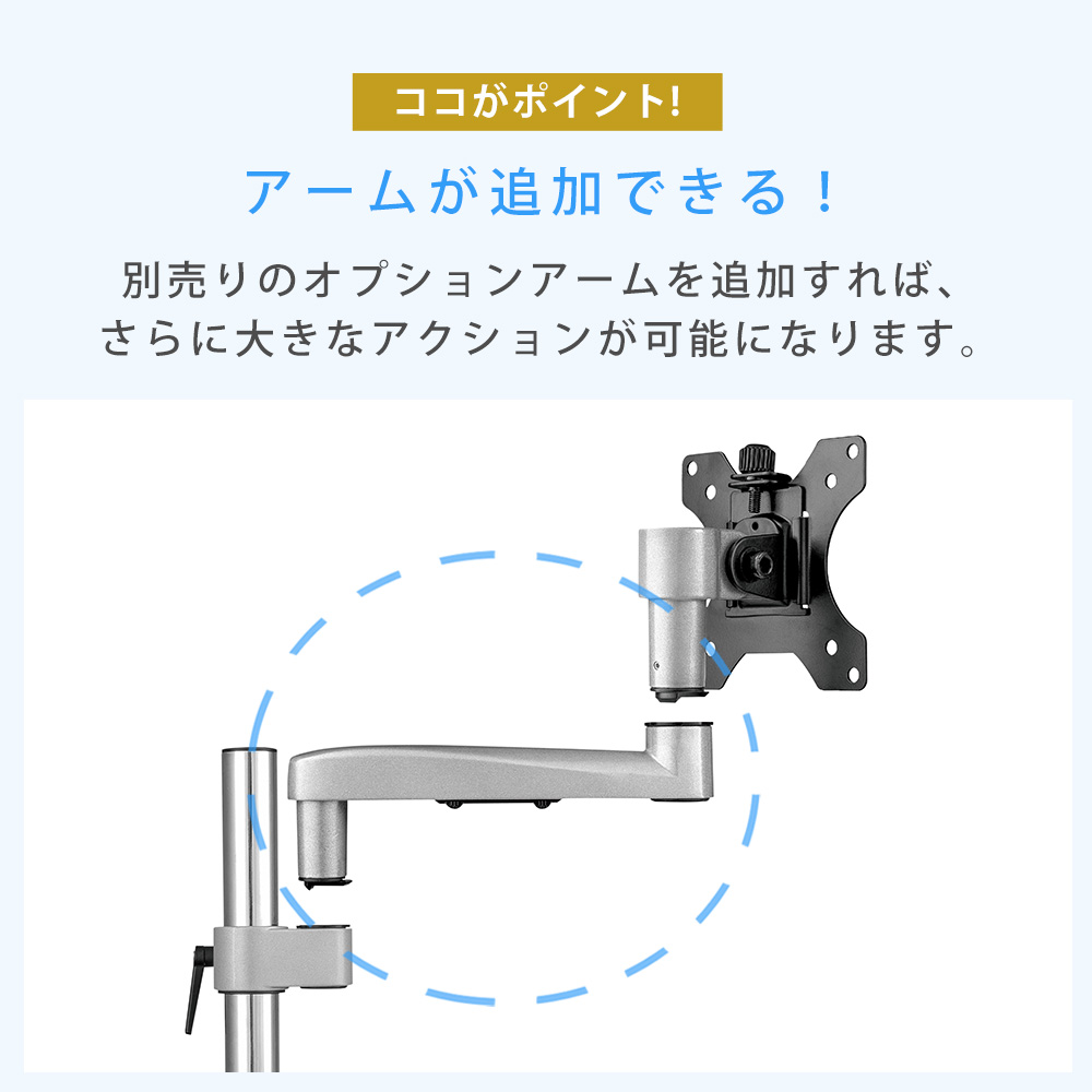 アームが追加できる